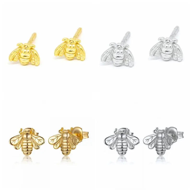 925 Sterling Silver New Tiny Insect Stud Earring Piercing Rock Punk Fashion Piercing Gold Color Earrings Pendiente Animal
925 Sterling Silver New Tiny Insect Stud Earring Piercing Rock Punk Fashion Piercing Gold Color Earrings Pendiente Animal