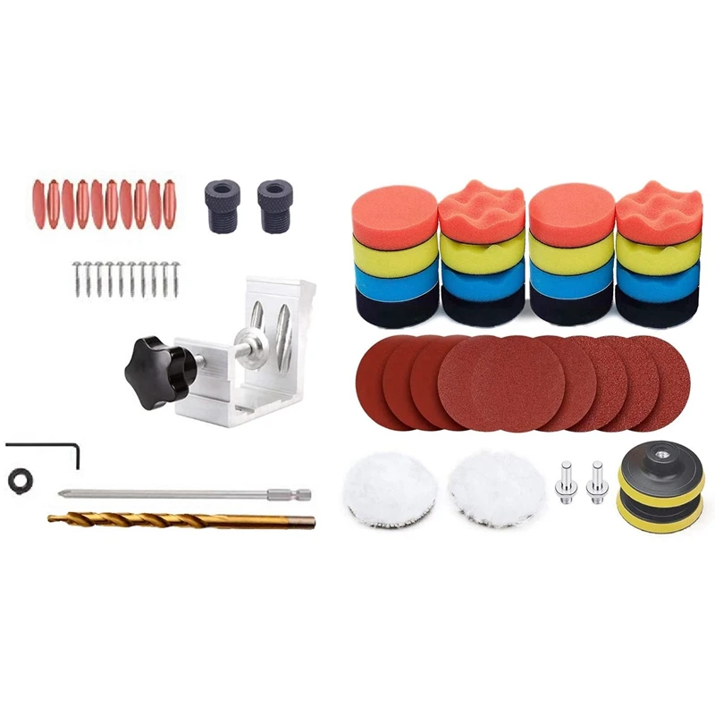 1 Set Car Foam Drill Bit Polishing Pad Wool Pad & 1 Set Pocket Hole Jigs Set Aluminum Pocket Hole Woodworking Tools
1 Set Car Foam Drill Bit Polishing Pad Wool Pad & 1 Set Pocket Hole Jigs Set Aluminum Pocket Hole Woodworking Tools