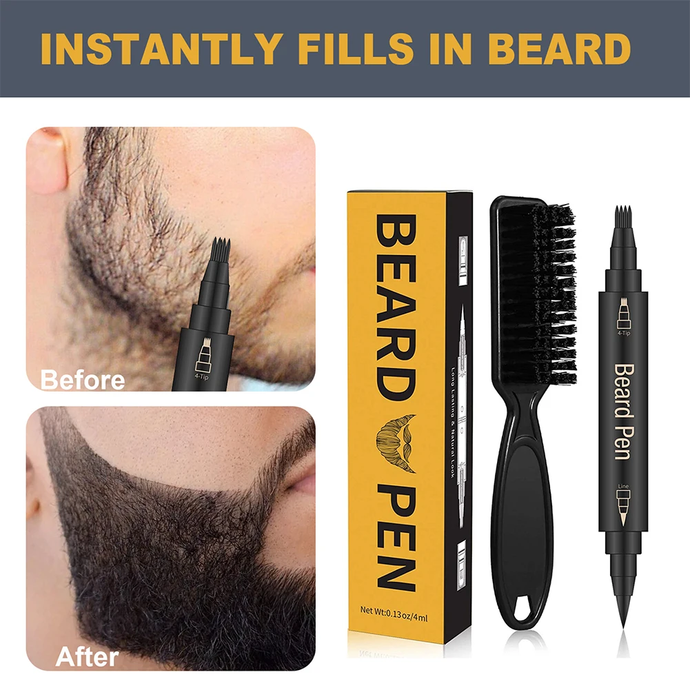 Beard Filling Pen Kit Double Head Pencil with Four Fork Tip Head 1 Brush Natural Beard Filling Hairline Shaping Pen Styling Tool
Beard Filling Pen Kit Double Head Pencil with Four Fork Tip Head 1 Brush Natural Beard Filling Hairline Shaping Pen Styling Tool