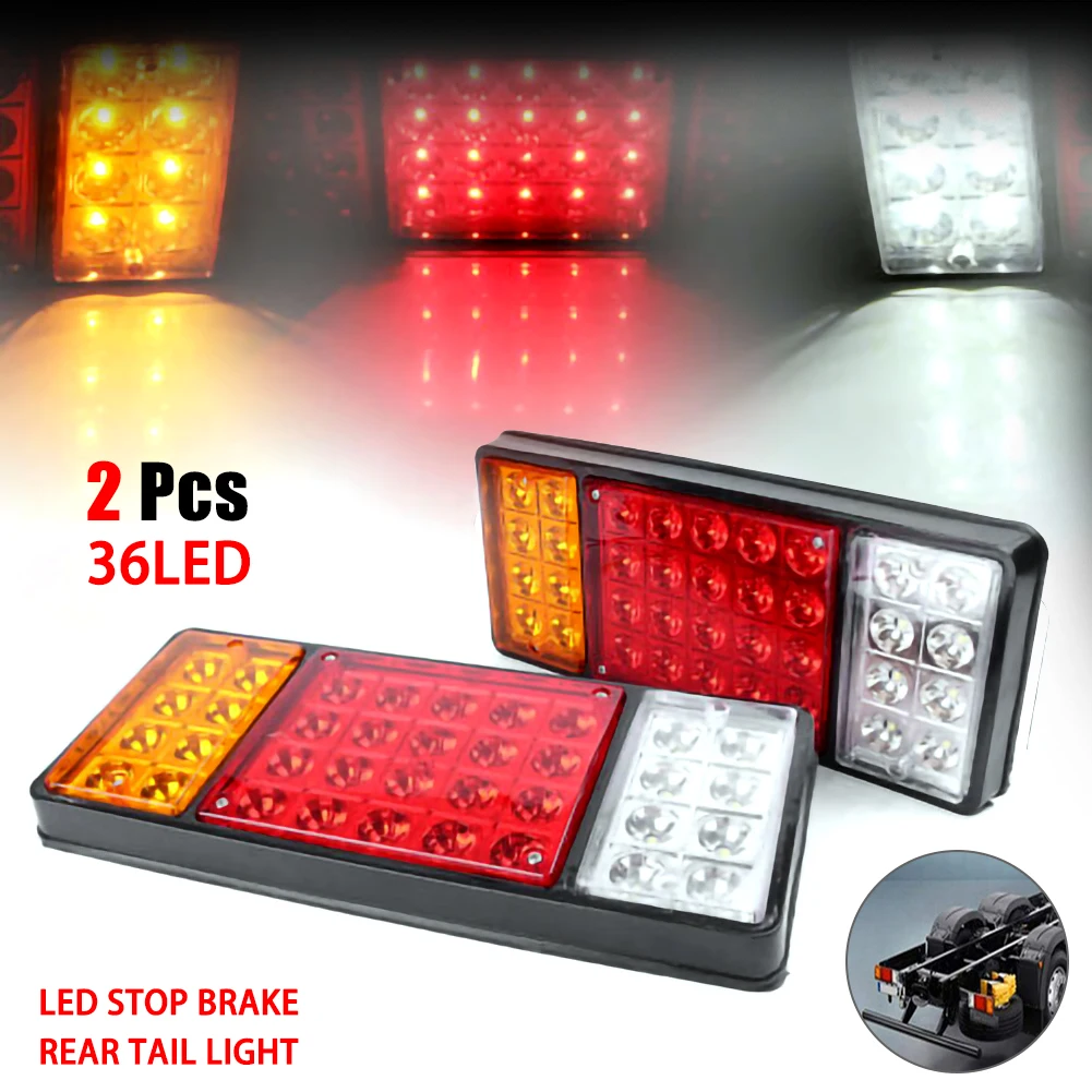 SUHU 36 LED Tail Lights 12V Trailer Truck Ute Caravan Tail Lamps Brake For Chevy GMC Rear Part For Trailer Truck Car Accessories
SUHU 36 LED Tail Lights 12V Trailer Truck Ute Caravan Tail Lamps Brake For Chevy GMC Rear Part For Trailer Truck Car Accessories