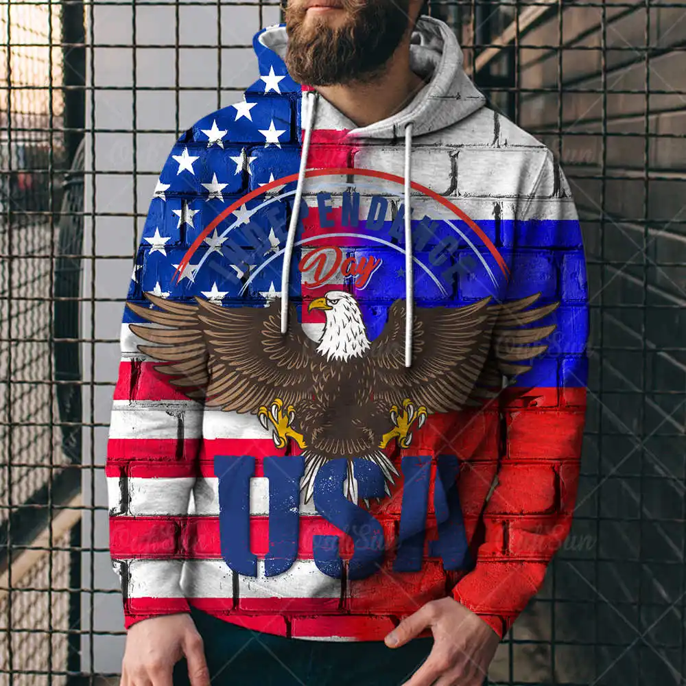 USA Flag Eagle 3D Print Hoodie Personalized Streetwear Sweatshirts Casual National Flag Graphic Spring Autumn Loose Men Clothing
USA Flag Eagle 3D Print Hoodie Personalized Streetwear Sweatshirts Casual National Flag Graphic Spring Autumn Loose Men Clothing