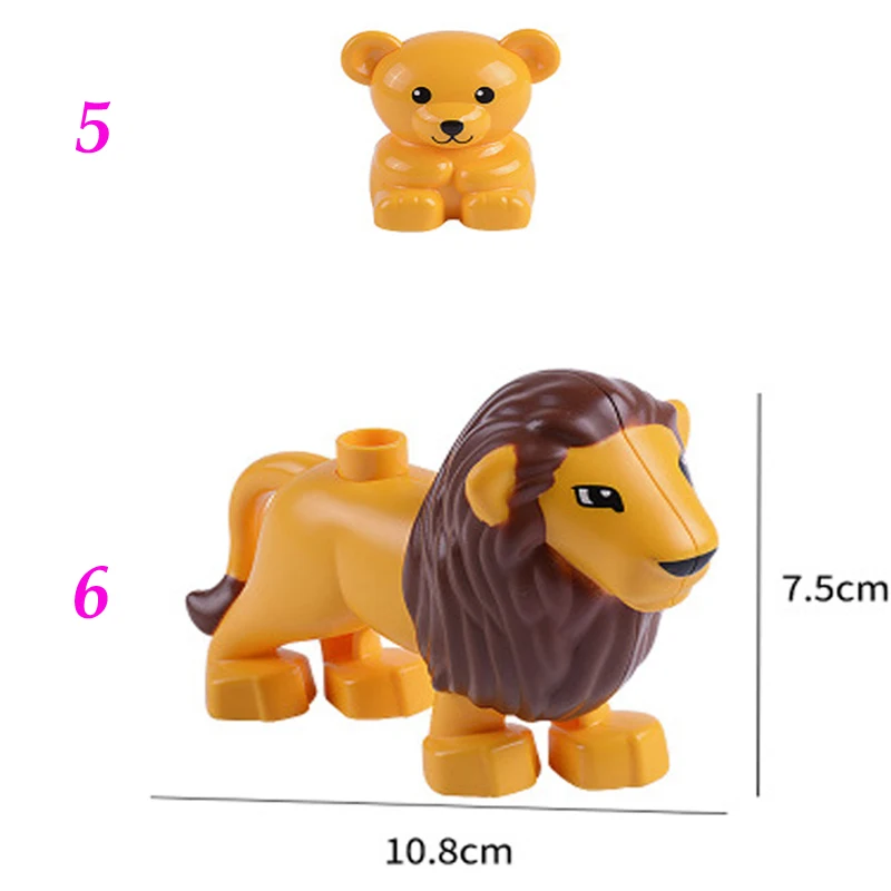 20pcs Big size Model Building Blocks accessory children DIY Toys Compatible with Duplo Animals set panda cow giraffe horse Brick
20pcs Big size Model Building Blocks accessory children DIY Toys Compatible with Duplo Animals set panda cow giraffe horse Brick