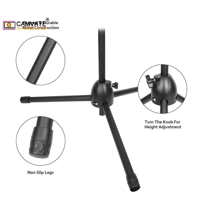 CAMVATE Tripod Microphone Boom Stand With Double Spring-loaded Mic Clips & Heavy Metal Base For Studio Recording /Presentation
CAMVATE Tripod Microphone Boom Stand With Double Spring-loaded Mic Clips & Heavy Metal Base For Studio Recording /Presentation