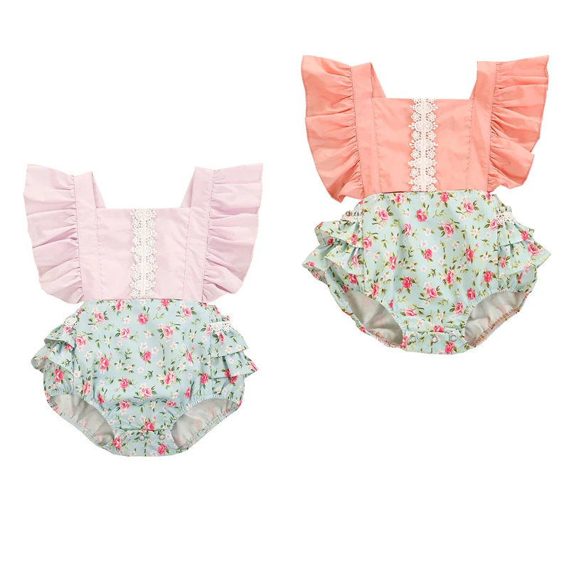 Summer Lovely Baby Girls Boys Rompers Flowers Print Lace Ruffles Short Sleeve Jumpsuits Headband 0-24M
Summer Lovely Baby Girls Boys Rompers Flowers Print Lace Ruffles Short Sleeve Jumpsuits Headband 0-24M