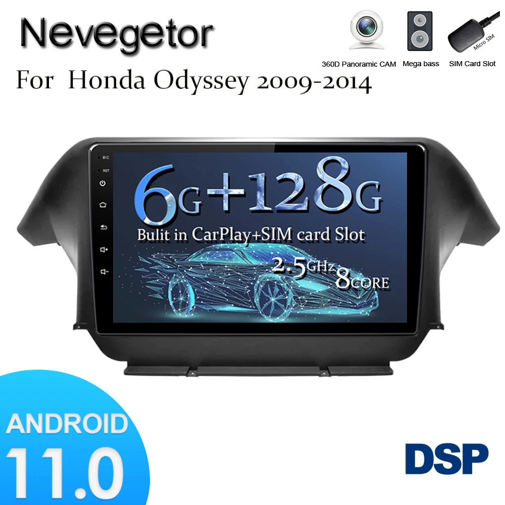 Автомобильное радио, мультимедийный видеоплеер, Android 11,0 для HONDA Odyssey 2009-2014, GPS-навигация, без DVD, 2 Din, Восьмиядерный DSP
Автомобильное радио, мультимедийный видеоплеер, Android 11,0 для HONDA Odyssey 2009-2014, GPS-навигация, без DVD, 2 Din, Восьмиядерный DSP