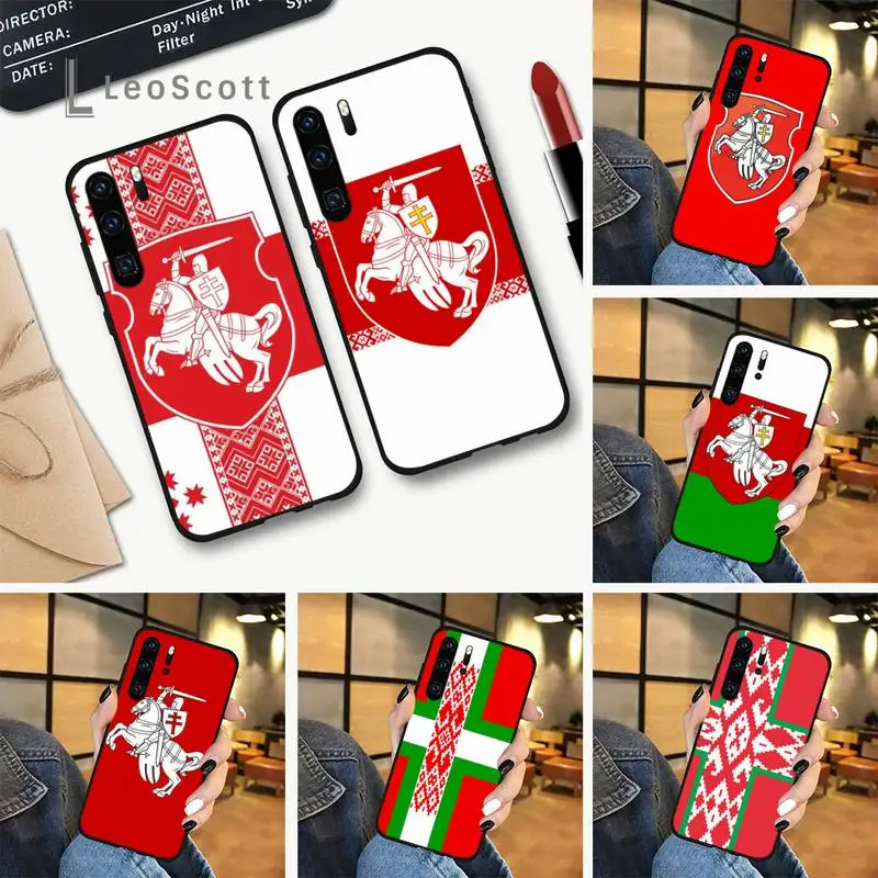 Чехол для телефона с национальным флагом Республики Беларусь чехол Huawei P9 P10 P20 P30