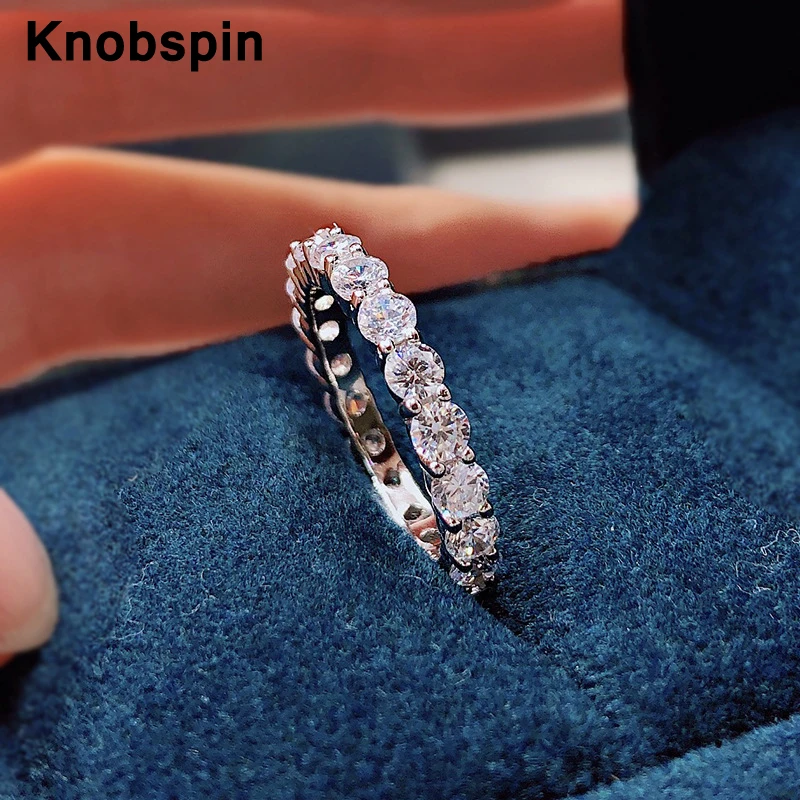 Knobspin 100% 925 Sterling Silver Rings Luxury Brand White Gold Plated Jewelry 4MM Round Ring Accessories For Women Fine Jewelry
Knobspin 100% 925 Sterling Silver Rings Luxury Brand White Gold Plated Jewelry 4MM Round Ring Accessories For Women Fine Jewelry