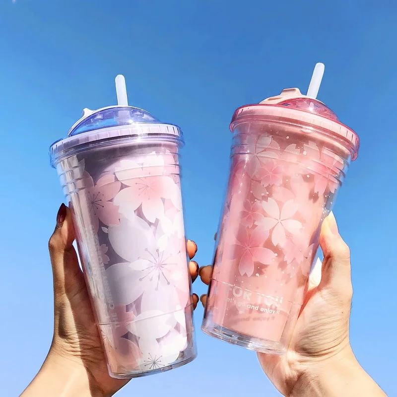 Sakura BPA Free Plastic Cups with Lids and Straw Water Bottle for Drinking Coffee Mug Juice Milk straw cup Hidden Straw Ice Cup
Sakura BPA Free Plastic Cups with Lids and Straw Water Bottle for Drinking Coffee Mug Juice Milk straw cup Hidden Straw Ice Cup