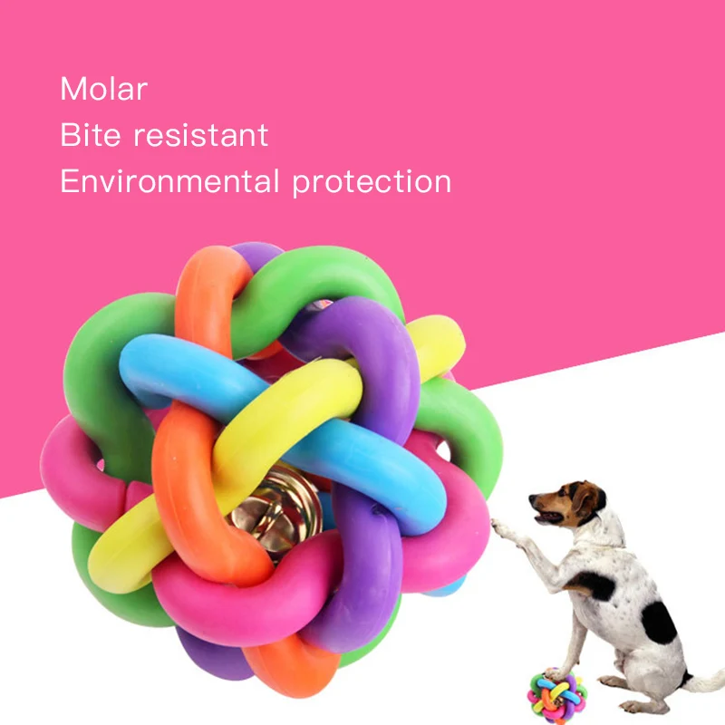 Pet toy colorful bell ball woven ball dog toy molar cleaning teeth bite-resistant tpr toy sound educational play dog accessories
Pet toy colorful bell ball woven ball dog toy molar cleaning teeth bite-resistant tpr toy sound educational play dog accessories