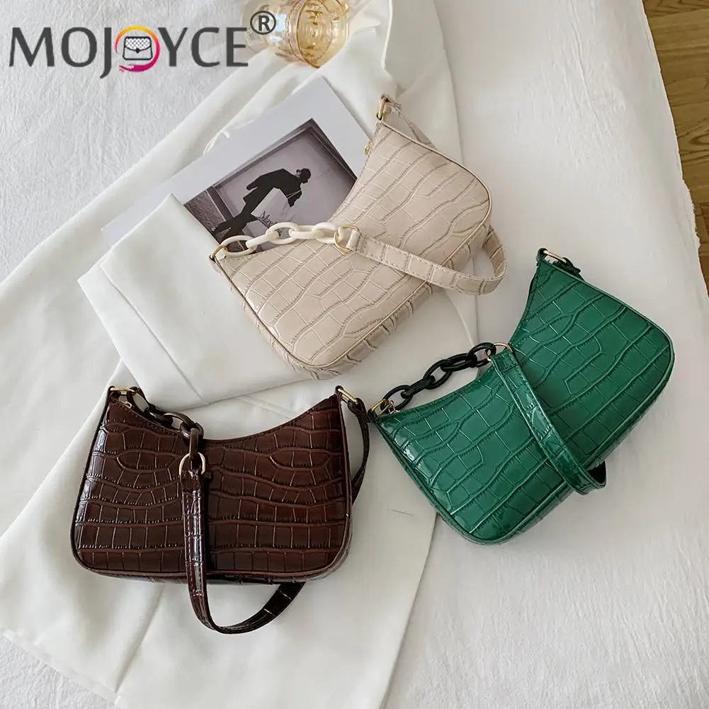 Vintage Ladies Bag Alligator Pattern PU Underarm Women Pure Color Handbags Purse Fashion Crocodile Pattern Mini Shoulder Bags
Vintage Ladies Bag Alligator Pattern PU Underarm Women Pure Color Handbags Purse Fashion Crocodile Pattern Mini Shoulder Bags