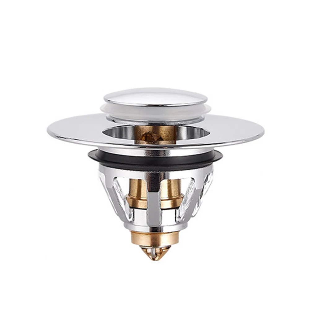 Stainless Steel Bounce Core Push-type Drain Filter Universal Wash Basin Push-type Hair Catcher Sink Bathtub Plug Trap Accessory
Stainless Steel Bounce Core Push-type Drain Filter Universal Wash Basin Push-type Hair Catcher Sink Bathtub Plug Trap Accessory