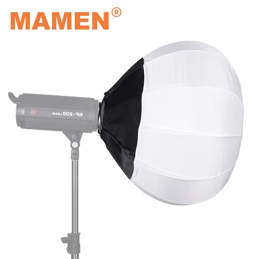 MAMEN 65cm Spherical Softbox Foldable Lantern Diffuser for Live Broadcast Photography Light Equipment Photo Studio Light Box
MAMEN 65cm Spherical Softbox Foldable Lantern Diffuser for Live Broadcast Photography Light Equipment Photo Studio Light Box
