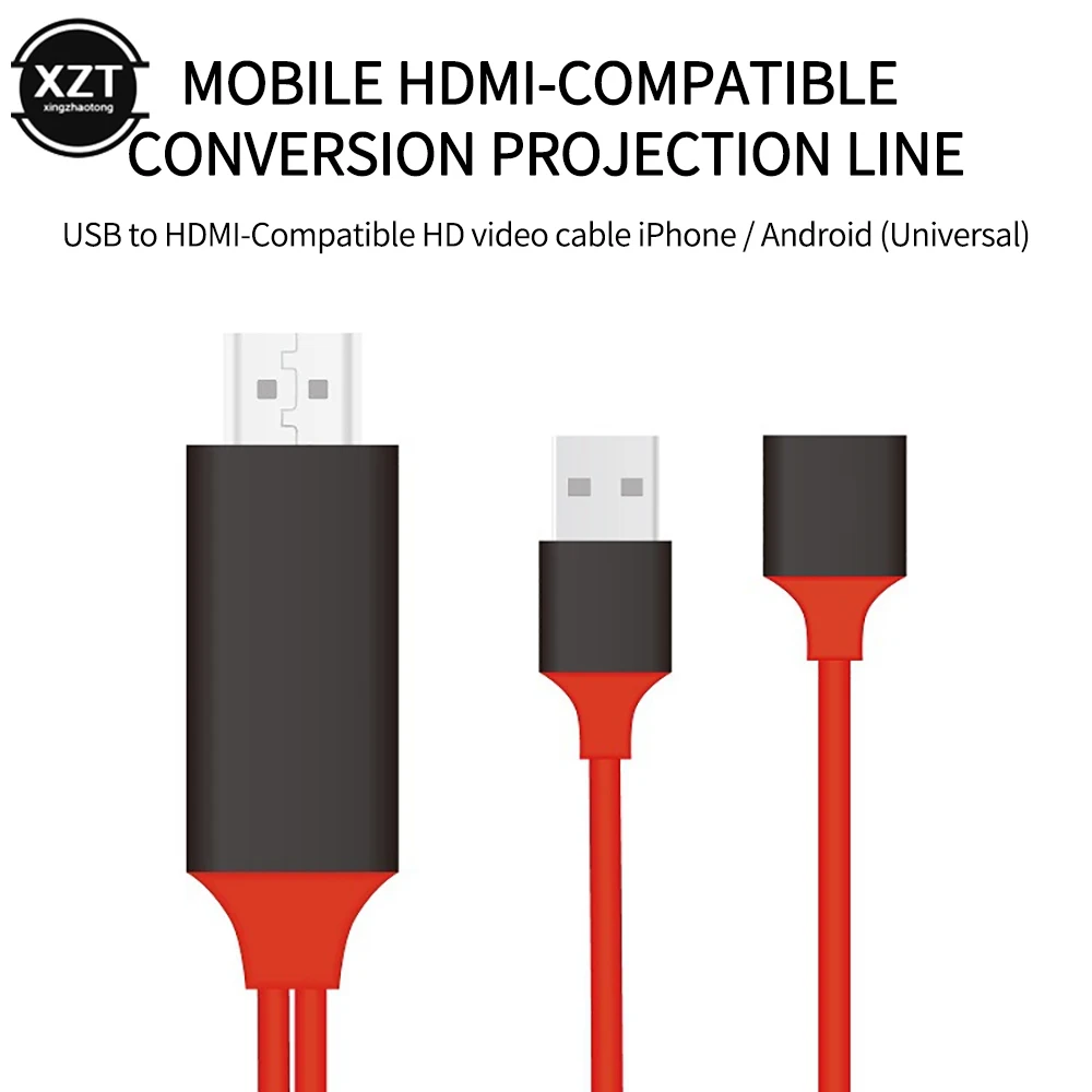 USB To HDMI-compatible Adapter Converter Three-In-One Mirror Cable AV HD TV Video Universal For Iphone iPad Android
USB To HDMI-compatible Adapter Converter Three-In-One Mirror Cable AV HD TV Video Universal For Iphone iPad Android
