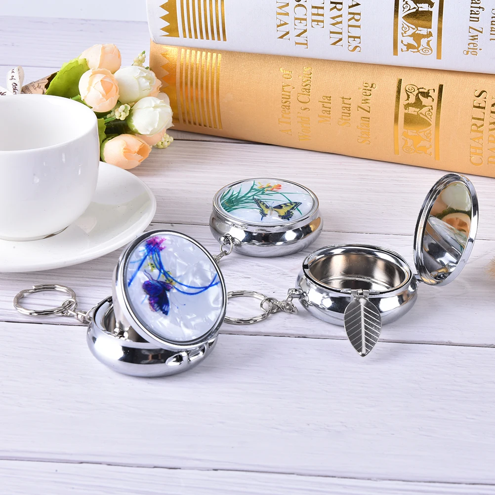 New Creative Fashion Round Cigarette Keychain Portable Ashtrays Stainless Steel Pocket Ashtray Random
New Creative Fashion Round Cigarette Keychain Portable Ashtrays Stainless Steel Pocket Ashtray Random