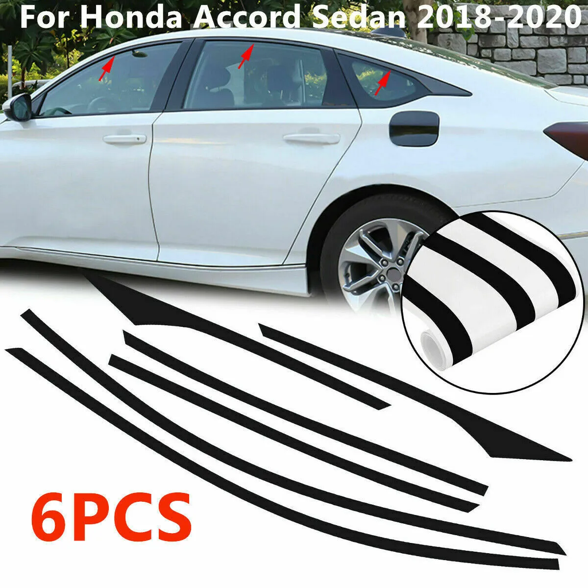 6x хромированные светонепроницаемые планки для Honda Accord 2018-2020-глянцевые черные автомобильные декоративные наклейки
6x хромированные светонепроницаемые планки для Honda Accord 2018-2020-глянцевые черные автомобильные декоративные наклейки