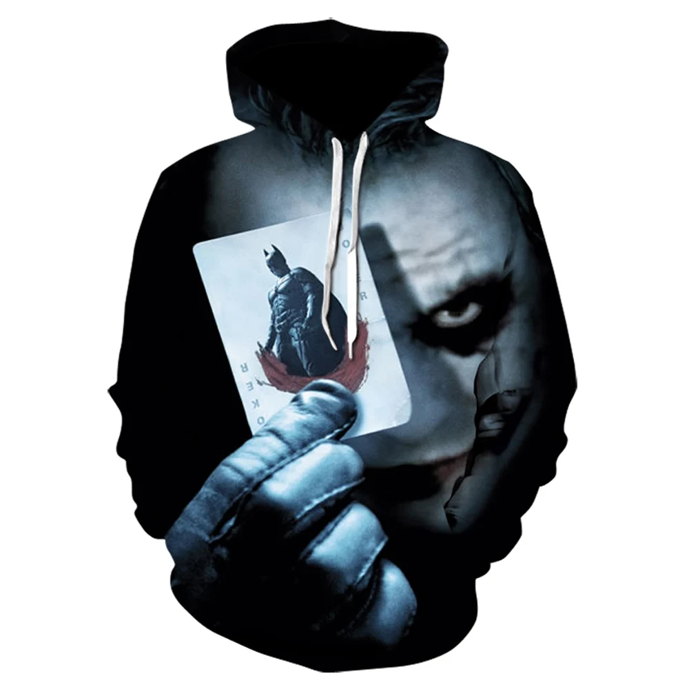 Fashion clown 3D printing Hoodies Cosplay Costume Men Women hoodie Cartoon joker Halloween Sweatshirt Personality Coat plus size
Fashion clown 3D printing Hoodies Cosplay Costume Men Women hoodie Cartoon joker Halloween Sweatshirt Personality Coat plus size