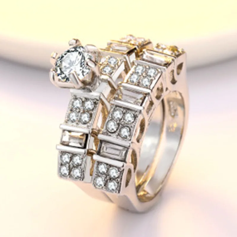 Milangirl 2 Pcs/Set Fashion Luxury Female Crystal White Zircon Silver Color Ring Sets Women Wedding Bridal Promise Engagement
Milangirl 2 Pcs/Set Fashion Luxury Female Crystal White Zircon Silver Color Ring Sets Women Wedding Bridal Promise Engagement