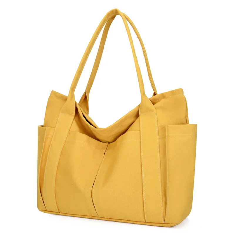 2021 New Women's Eco Canvas Bag Large Capacity Shoulder Shopper Bag Female Large-Capacity Solid Color Pocket Handbag
2021 New Women's Eco Canvas Bag Large Capacity Shoulder Shopper Bag Female Large-Capacity Solid Color Pocket Handbag