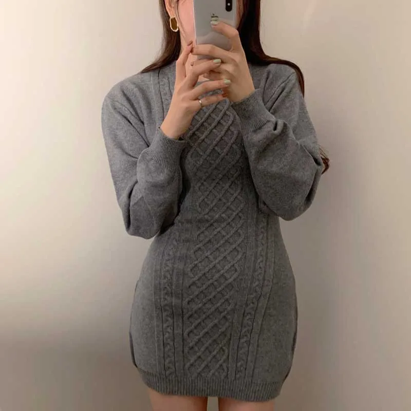 One-Piece Dresses Woman Hollow Out Waist Sweater Dress Korean Elegant Hedging Knitted Dress Winter 2020 Women'S Dress Midi Dress
One-Piece Dresses Woman Hollow Out Waist Sweater Dress Korean Elegant Hedging Knitted Dress Winter 2020 Women'S Dress Midi Dress