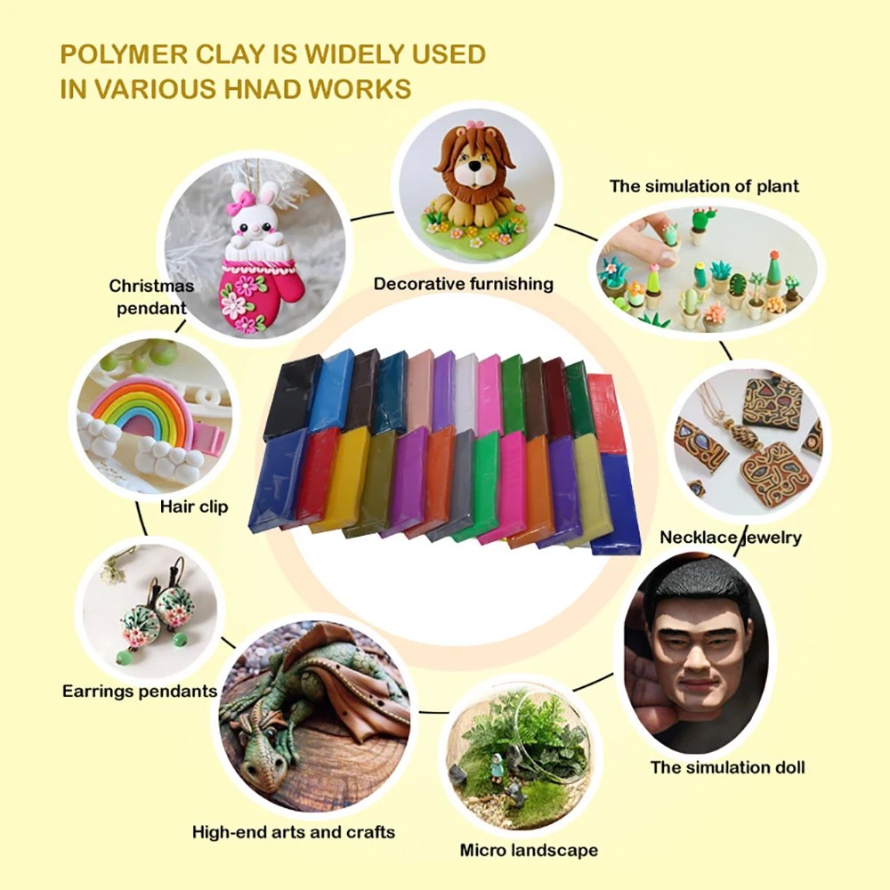 42 Colors Modeling Clay Environmental Nontoxic Set Best Gifts For Children Kids' Art Dough Toy Basic Learning DIY
42 Colors Modeling Clay Environmental Nontoxic Set Best Gifts For Children Kids' Art Dough Toy Basic Learning DIY