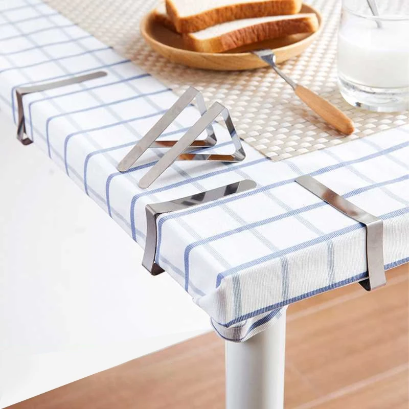 4/8pcs Tablecloth Clips Picnic Table Cloth Cover Clamps Flexible Stainless Steel Tablecloth Holders for Restaurant Party
4/8pcs Tablecloth Clips Picnic Table Cloth Cover Clamps Flexible Stainless Steel Tablecloth Holders for Restaurant Party