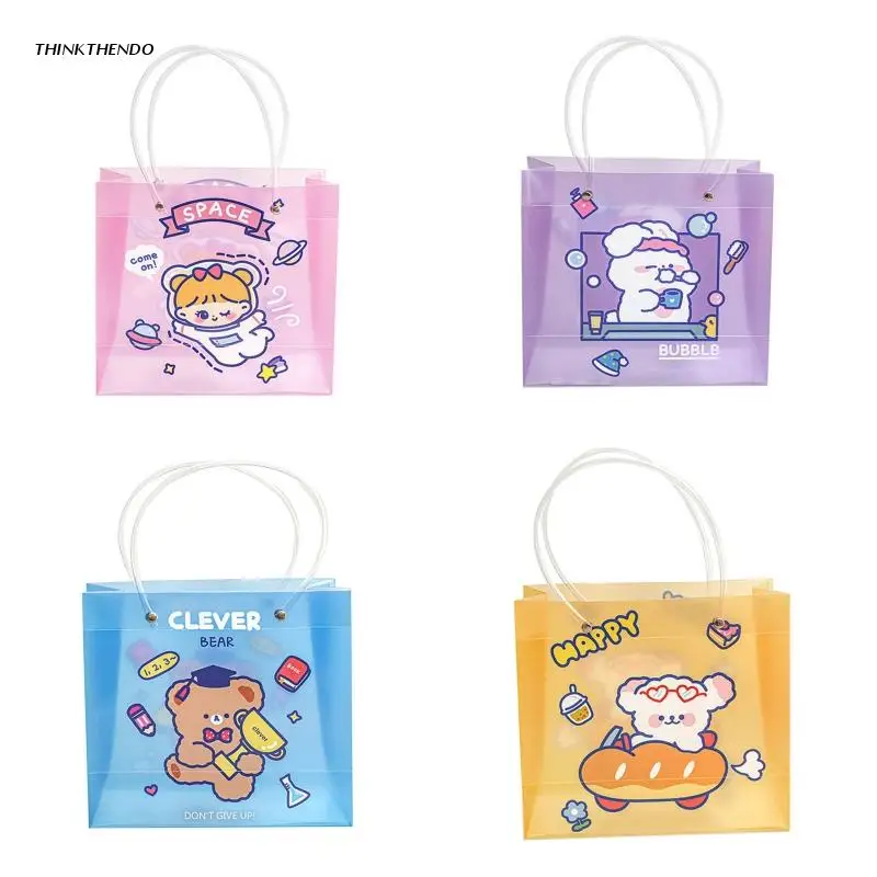 Women Clear Handbag Portable Lightweight Clutch Bags Cartoon Print Gift Bag Top-Handle Packaging Bag Square Bag
Women Clear Handbag Portable Lightweight Clutch Bags Cartoon Print Gift Bag Top-Handle Packaging Bag Square Bag