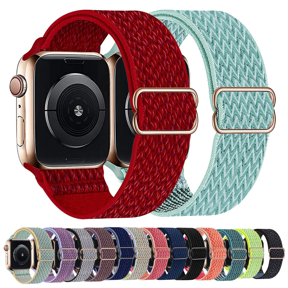 Stretchy Solo Loop Nylon Strap for Apple Watch Series 42mm 44mm 38MM 40MM 41MM 45MM for iWatch 7 6 SE 5/4/3/2/1 Elastic Band
Stretchy Solo Loop Nylon Strap for Apple Watch Series 42mm 44mm 38MM 40MM 41MM 45MM for iWatch 7 6 SE 5/4/3/2/1 Elastic Band
