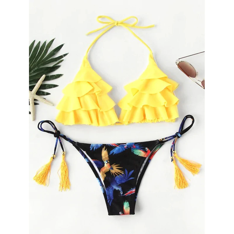 2020 Hot Selling Bikini Europe And America Backless Printed Halter Sexy Bathing Suit Women's Beach Cute Tour Bathing Suit /30
2020 Hot Selling Bikini Europe And America Backless Printed Halter Sexy Bathing Suit Women's Beach Cute Tour Bathing Suit /30