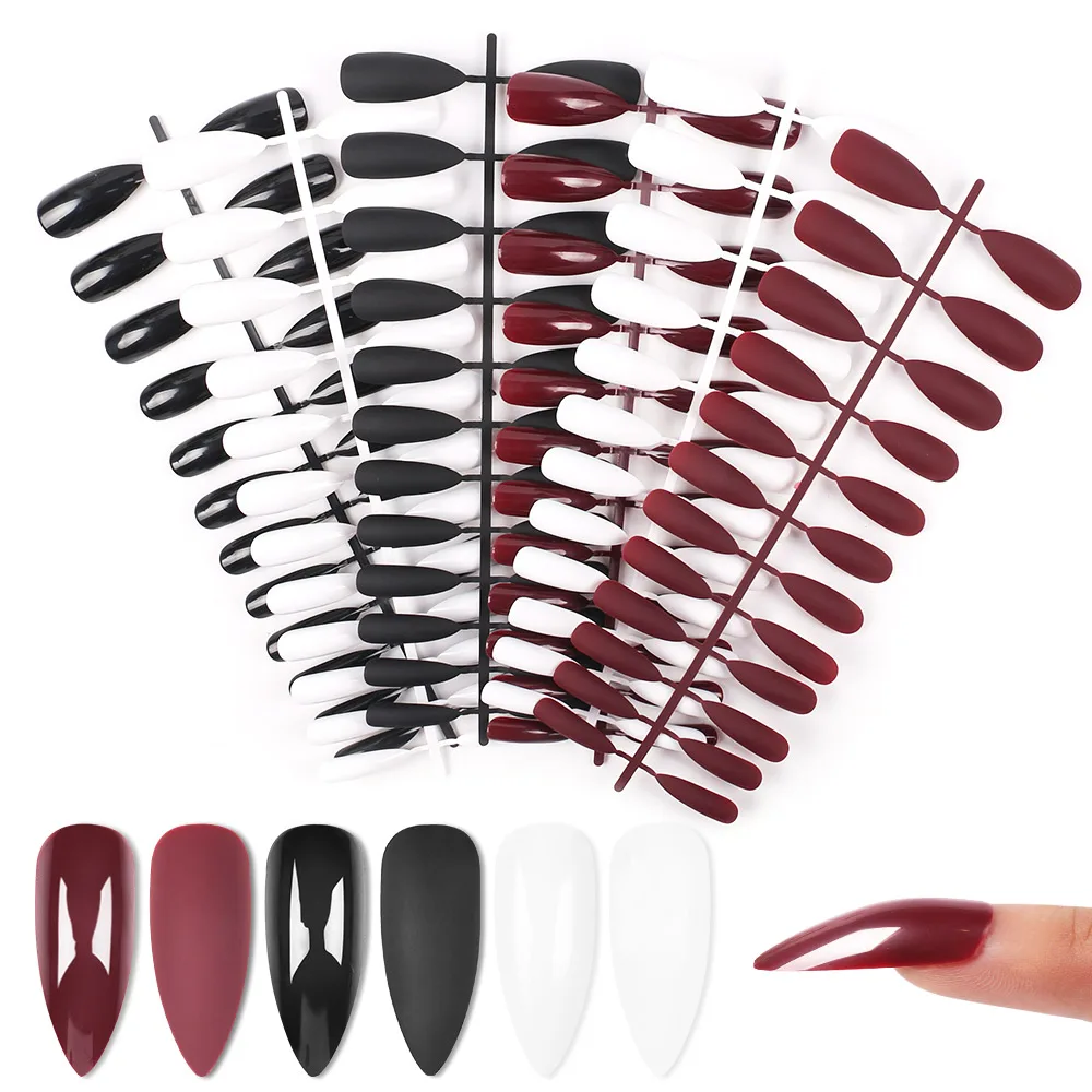 24 Pcs/sheet Fake Nail Tips Full Cover Pink White Black Mixed Colors Matte Effect ABS Artificial Nail Art Design Tools
24 Pcs/sheet Fake Nail Tips Full Cover Pink White Black Mixed Colors Matte Effect ABS Artificial Nail Art Design Tools