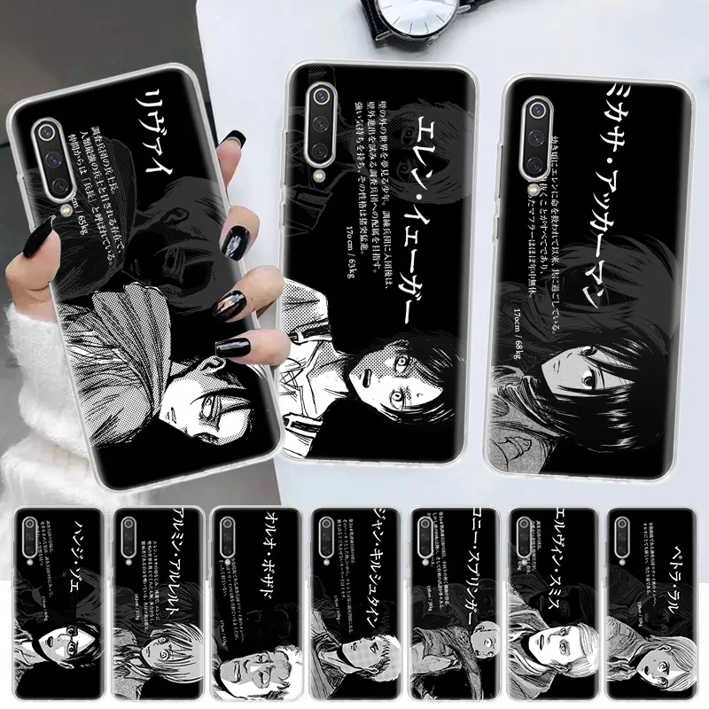 Attack on Titan Anime Role description Soft Phone Case For Xiaomi Redmi Note 10 10S 9 9S 8 7 8T 11S 11T 11 Pro 9A 9T 9C 8A 7A
Attack on Titan Anime Role description Soft Phone Case For Xiaomi Redmi Note 10 10S 9 9S 8 7 8T 11S 11T 11 Pro 9A 9T 9C 8A 7A