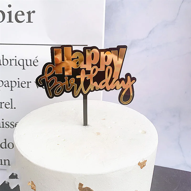 Double Layer DIY Happy Birthday Acrylic Cake Topper Gold Birthday Cupcake Topper for Boys Girls Birthday Party Cake Decorations
Double Layer DIY Happy Birthday Acrylic Cake Topper Gold Birthday Cupcake Topper for Boys Girls Birthday Party Cake Decorations
