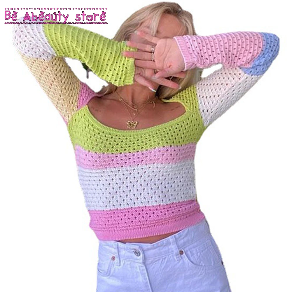 Кроп-топ с длинным рукавом, трикотажный женский свитер в стиле пэчворк Y2K на осень, с вырезами, в стиле 90-х, Повседневная футболка, сексуальны...
Кроп-топ с длинным рукавом, трикотажный женский свитер в стиле пэчворк Y2K на осень, с вырезами, в стиле 90-х, Повседневная футболка, сексуальны...