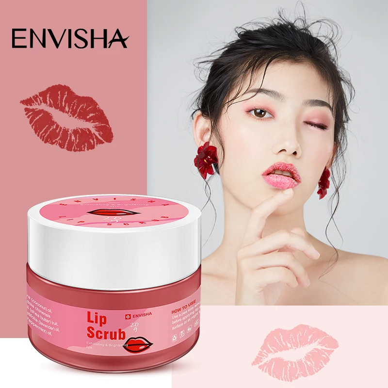 

ENVISHA Lip Care Scrub Lip Balm Sugar Cream Exfoliating Moisturizing Nourish Repair Cleft Fine Lines Wrinkle Smooth Skin Care