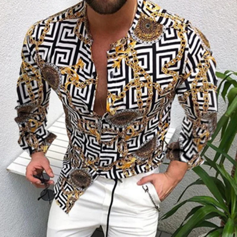 2021 Hot Sale European American Men's Clothing Casual Fashion Printed Shirt Single-Breasted Cardigan Long Sleeve Shirt Men
2021 Hot Sale European American Men's Clothing Casual Fashion Printed Shirt Single-Breasted Cardigan Long Sleeve Shirt Men