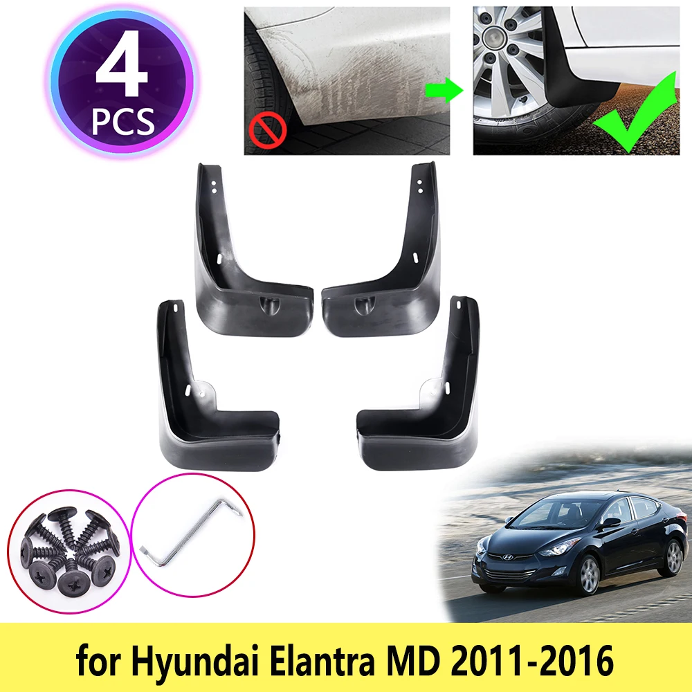 

Mudguards Mudflaps Fender Guards Splash Mud Flaps Cladding Car Accessories for Hyundai Elantra MD 2011 2012 2013 2014 2015 2016
