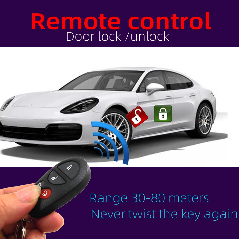 12V Universal Car Alarm Systems Remote Control Central Door Locking and Trunk Release Keyless Entry Burglar Alarm
12V Universal Car Alarm Systems Remote Control Central Door Locking and Trunk Release Keyless Entry Burglar Alarm