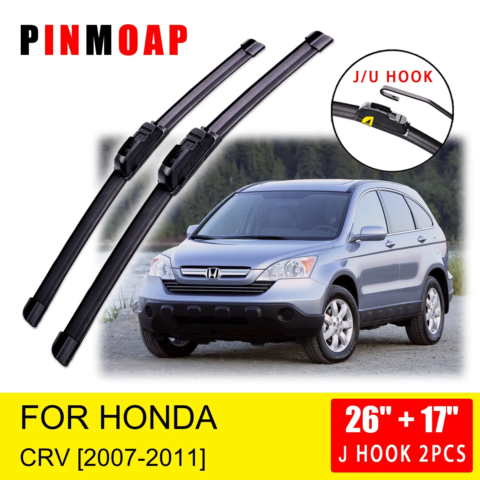 For Honda CRV 2007 2008 2009 2010 2011 Front Wiper Blades Brushes Cutter Accessories U J Hook
For Honda CRV 2007 2008 2009 2010 2011 Front Wiper Blades Brushes Cutter Accessories U J Hook