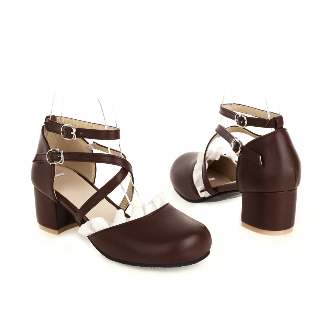 2021 Summer Low Sandals Woman Leather Block Heels Suit Female Beige Shoes Med Buckle Large Size Low-heeled Chunky New Black Fash
2021 Summer Low Sandals Woman Leather Block Heels Suit Female Beige Shoes Med Buckle Large Size Low-heeled Chunky New Black Fash