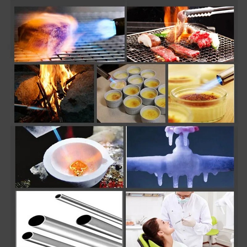 Welding Gas Torch Gun Blowtorch Cooking Soldering Butane AutoIgnition Accessories Lighter Heating Burner Flame BBQ Heating Tool
Welding Gas Torch Gun Blowtorch Cooking Soldering Butane AutoIgnition Accessories Lighter Heating Burner Flame BBQ Heating Tool