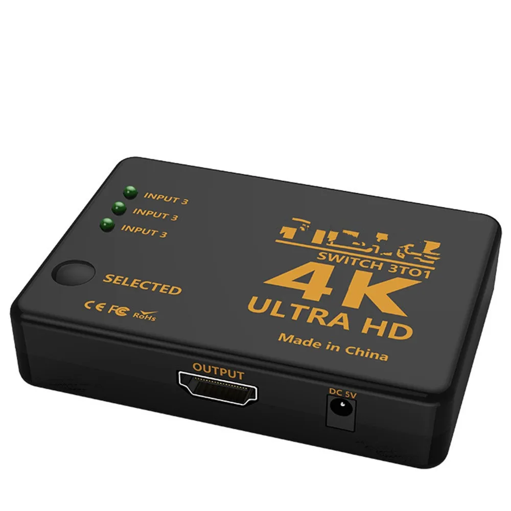 1 шт. переключатель на 3 порта 4K * 2K 1080P HDMI-совместимый Переключатель Селектор 3x1