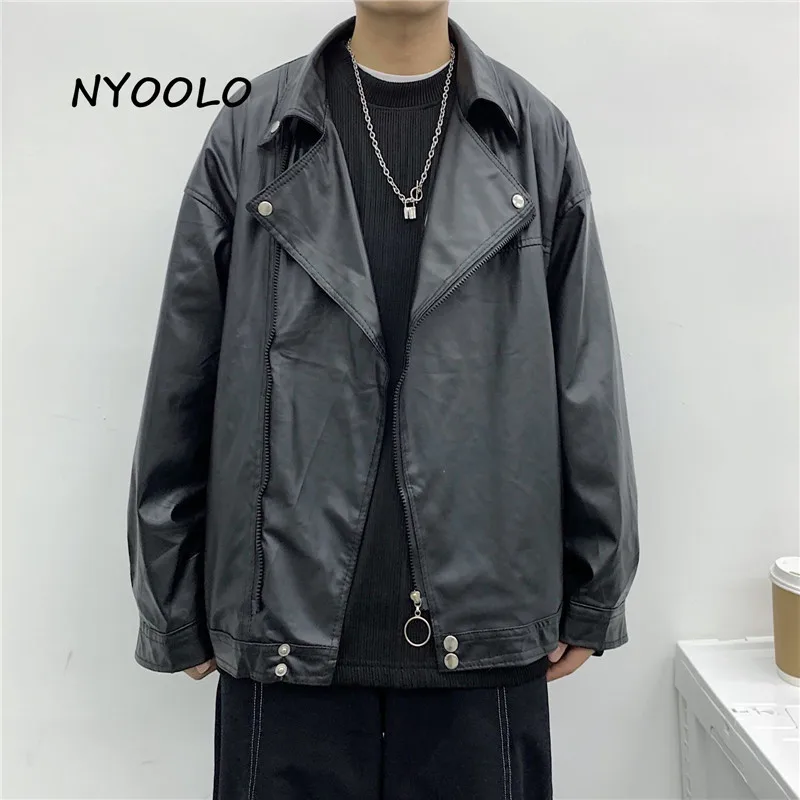 NYOOLO Casual Streetwear PU Leather Pockets Zipper Motorcycle Jacket Women Men Clothes Vintage Black Oversized Outerwear Coats
NYOOLO Casual Streetwear PU Leather Pockets Zipper Motorcycle Jacket Women Men Clothes Vintage Black Oversized Outerwear Coats