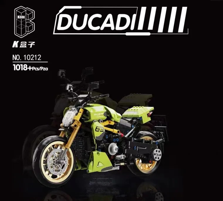 K BOX 1018pcs High-Tech City Motorcycles Building Blocks Expert Autocycle Bricks Set Ideas Models Kids DIY Toys Gifts 10212
K BOX 1018pcs High-Tech City Motorcycles Building Blocks Expert Autocycle Bricks Set Ideas Models Kids DIY Toys Gifts 10212
