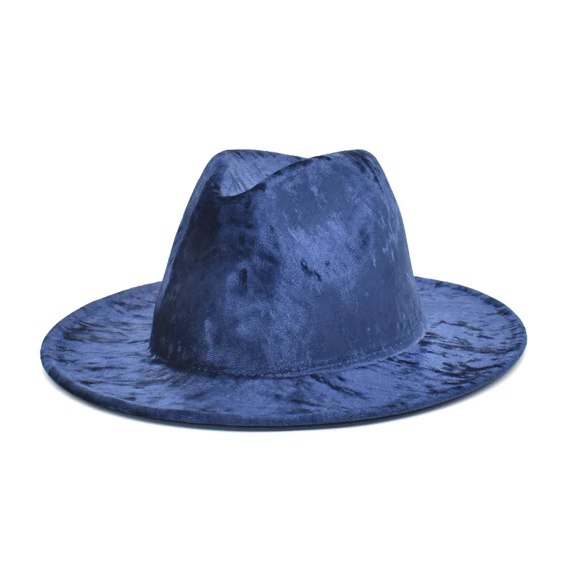 ZLD Autumn Winter Women Fedoras hat British style hats gold velvet cap Vintage Ladies flat brim Big Brim Hats fashion men caps
ZLD Autumn Winter Women Fedoras hat British style hats gold velvet cap Vintage Ladies flat brim Big Brim Hats fashion men caps