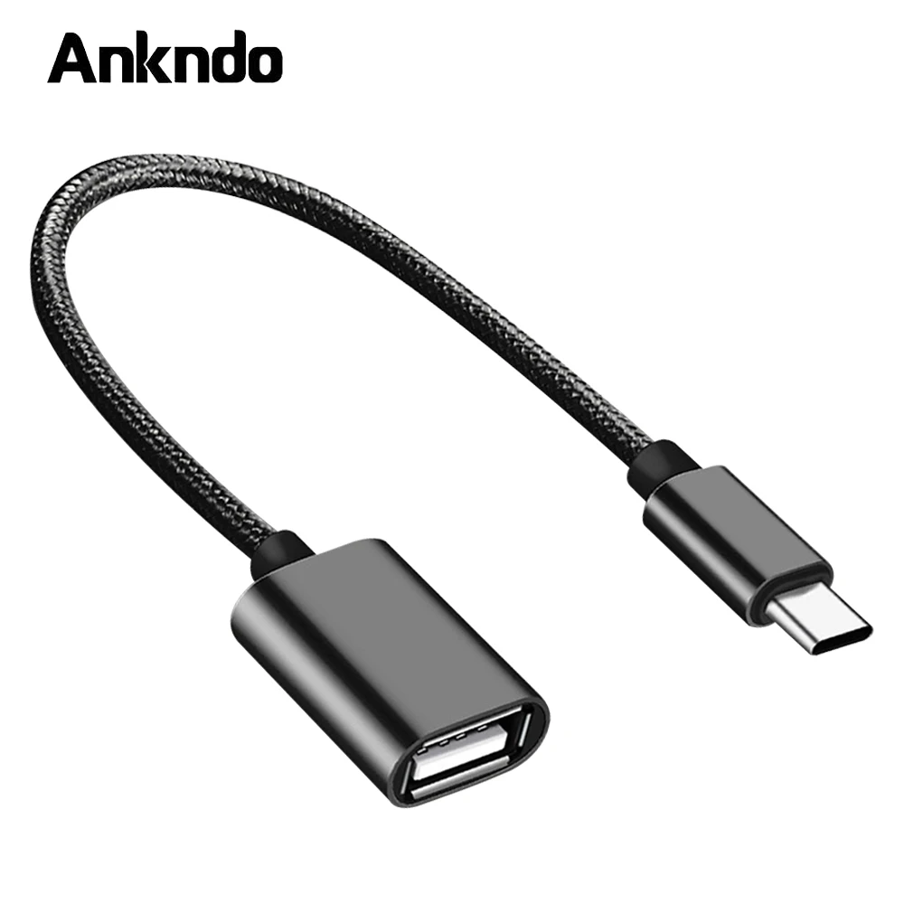 Кабель-адаптер ANKNDO USB C OTG конвертер Type в для телефонов Xiaomi Samsung Android MacBook мышей