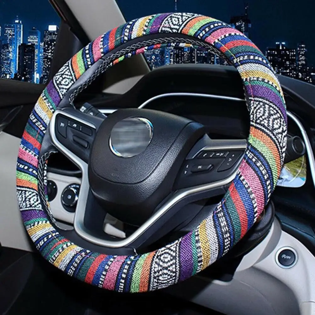 Car Steering Wheel Cover Linen Ethnic Print Styling Anti-slip Stretch Breathable Comfortable 38 Cm/15 Inch Universal Car Access
Car Steering Wheel Cover Linen Ethnic Print Styling Anti-slip Stretch Breathable Comfortable 38 Cm/15 Inch Universal Car Access