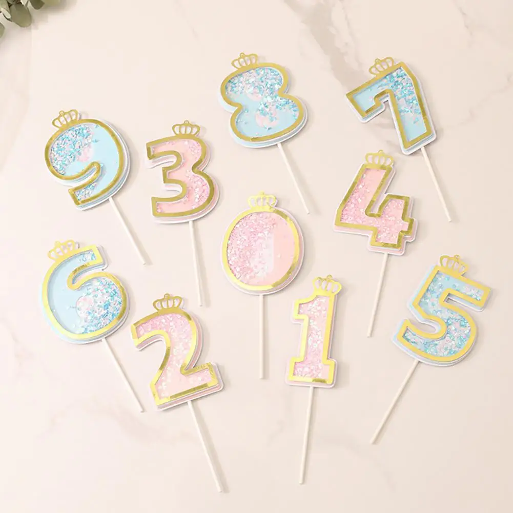 0-9 Number Cake Topper Glittery Adorable Sequins Digital Birthday Cake Insert Cards Girls Boys Baby Party Supplies
0-9 Number Cake Topper Glittery Adorable Sequins Digital Birthday Cake Insert Cards Girls Boys Baby Party Supplies
