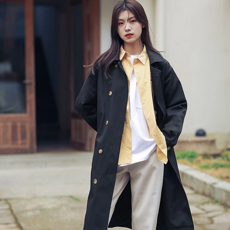 Trench Women Long Double Breasted Cool Wide-waisted Pockets Adjustable Waist Solid Warm All-match Retro Clothing Female Casual
Trench Women Long Double Breasted Cool Wide-waisted Pockets Adjustable Waist Solid Warm All-match Retro Clothing Female Casual