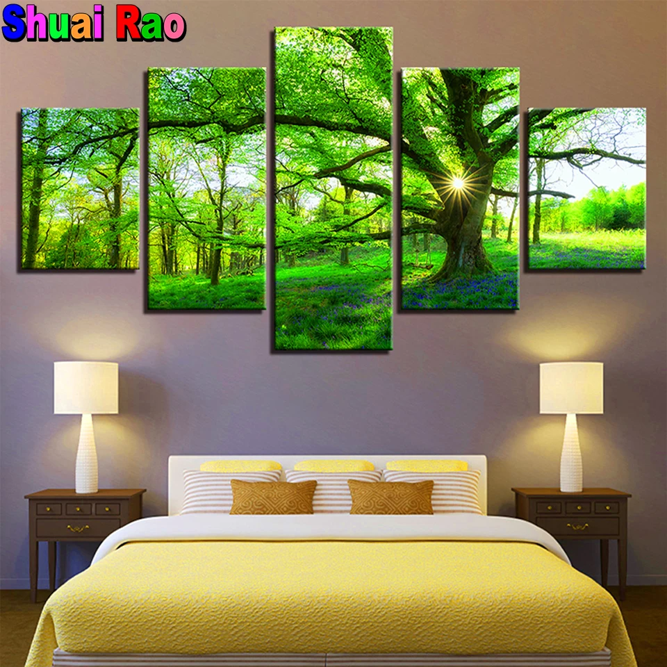 Diamond Embroidery 5 Panel Beautiful Green Tree Landscape 5d Diy Diamond Painting cross stitch full drill Diamond Home Decoratio
Diamond Embroidery 5 Panel Beautiful Green Tree Landscape 5d Diy Diamond Painting cross stitch full drill Diamond Home Decoratio