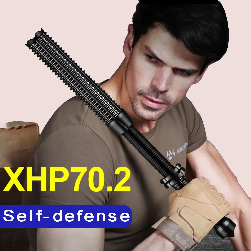 Mace бейсбольный светодиодный фонарь Cree Xhp70.2 тактический фонарик 18650 заряжаемый