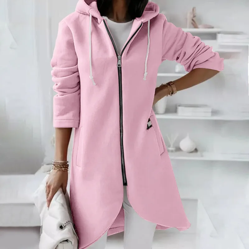 2022 Autumn Stylish Women Solid Hoodies Full Sleeve Sweatshirts Casual Zipper Long Hooded Oversized Coats Female Jackets
2022 Autumn Stylish Women Solid Hoodies Full Sleeve Sweatshirts Casual Zipper Long Hooded Oversized Coats Female Jackets